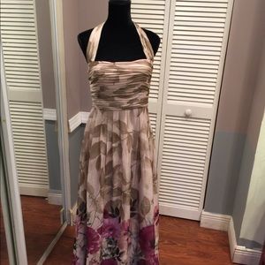 Maxi floral halter dress